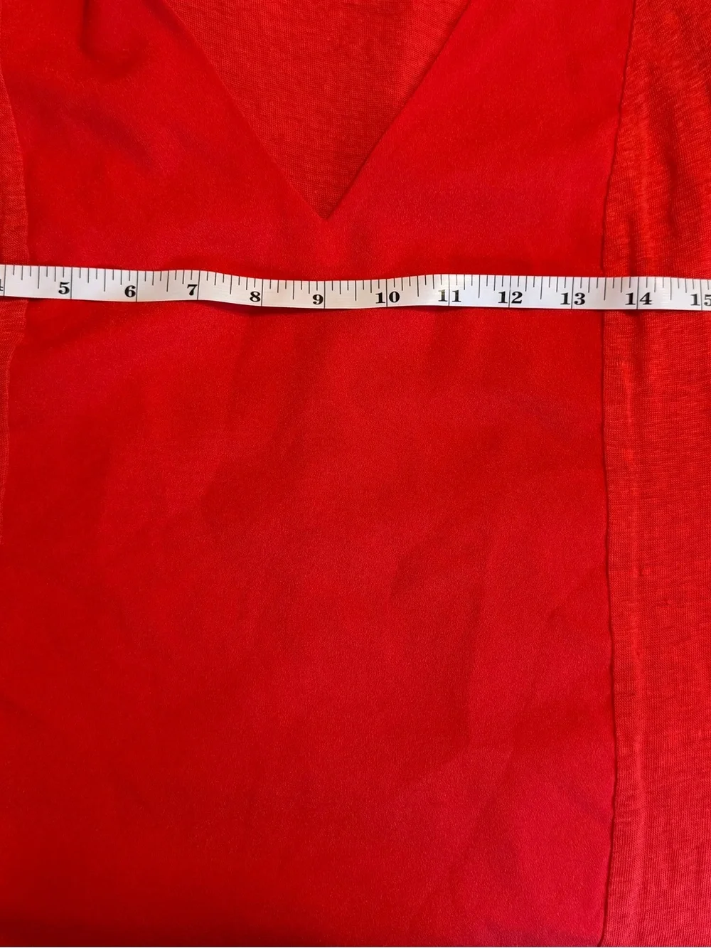 Banana Republic Fire Red / Orange V-Neck Sleeveless Tank Cotton Knit - Picture 10 of 11